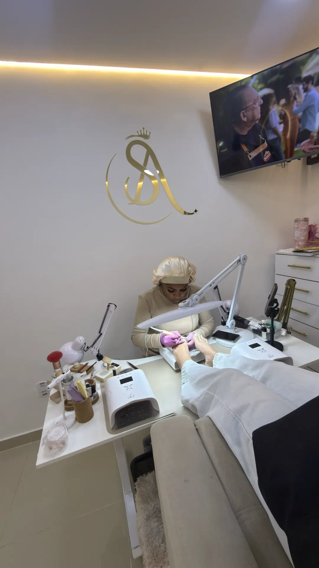 Pedicure — Na mesa
